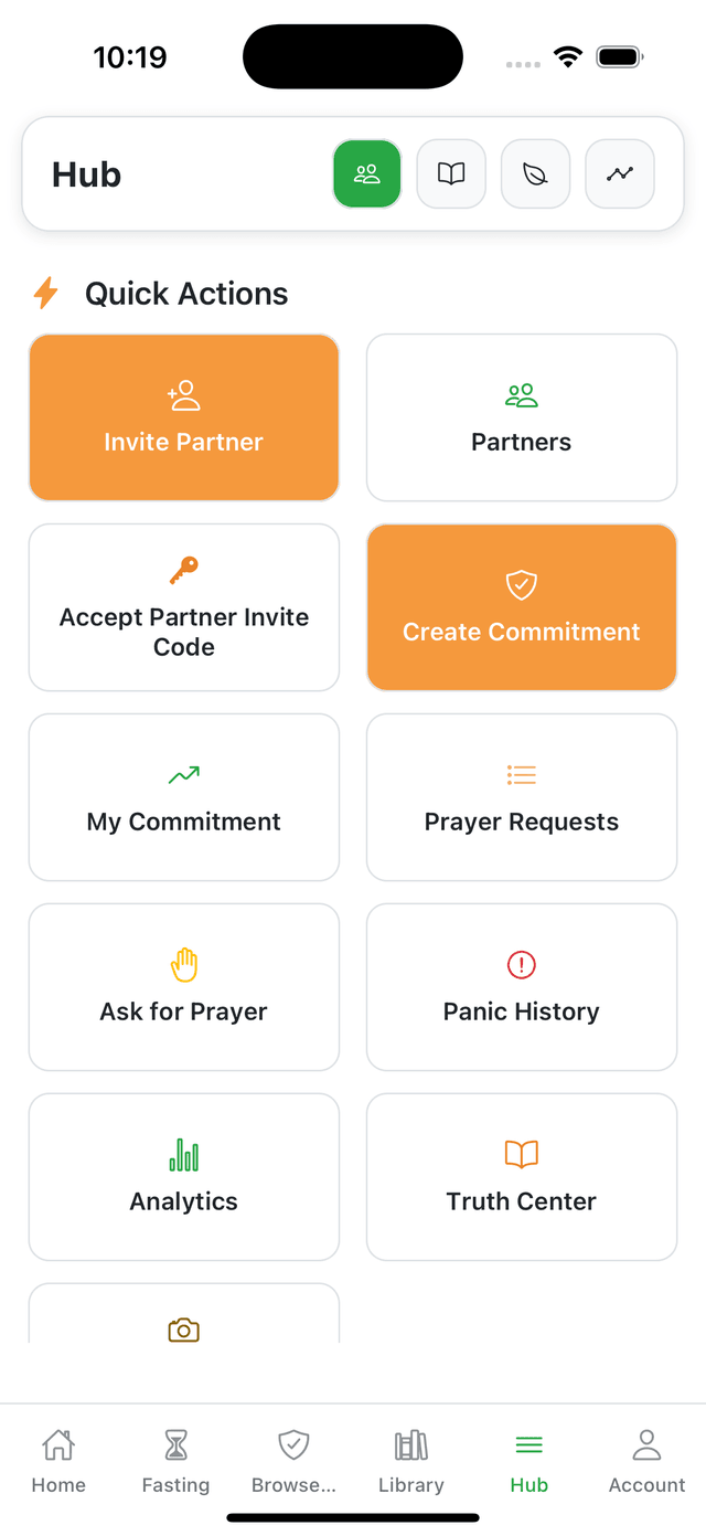 Purity App Screenshot - Community